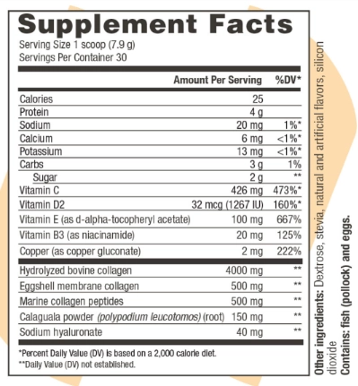 Collagen Refresh Supplement Facts