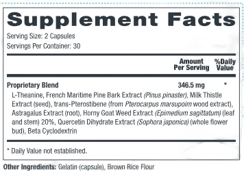 The Stem Cell Solution Supplement Facts